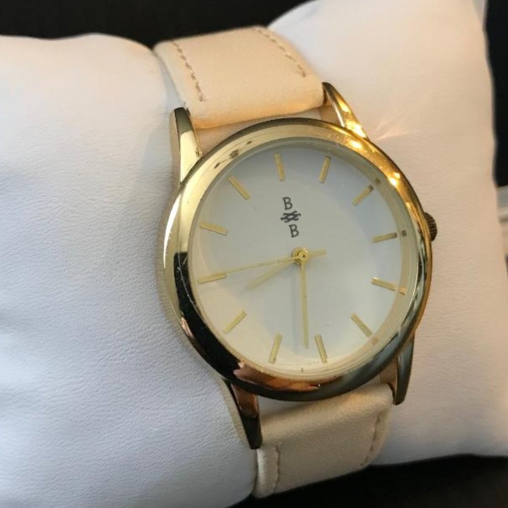 BB Gold-Tone & Cream Colored Watch - Picture 2 of 6